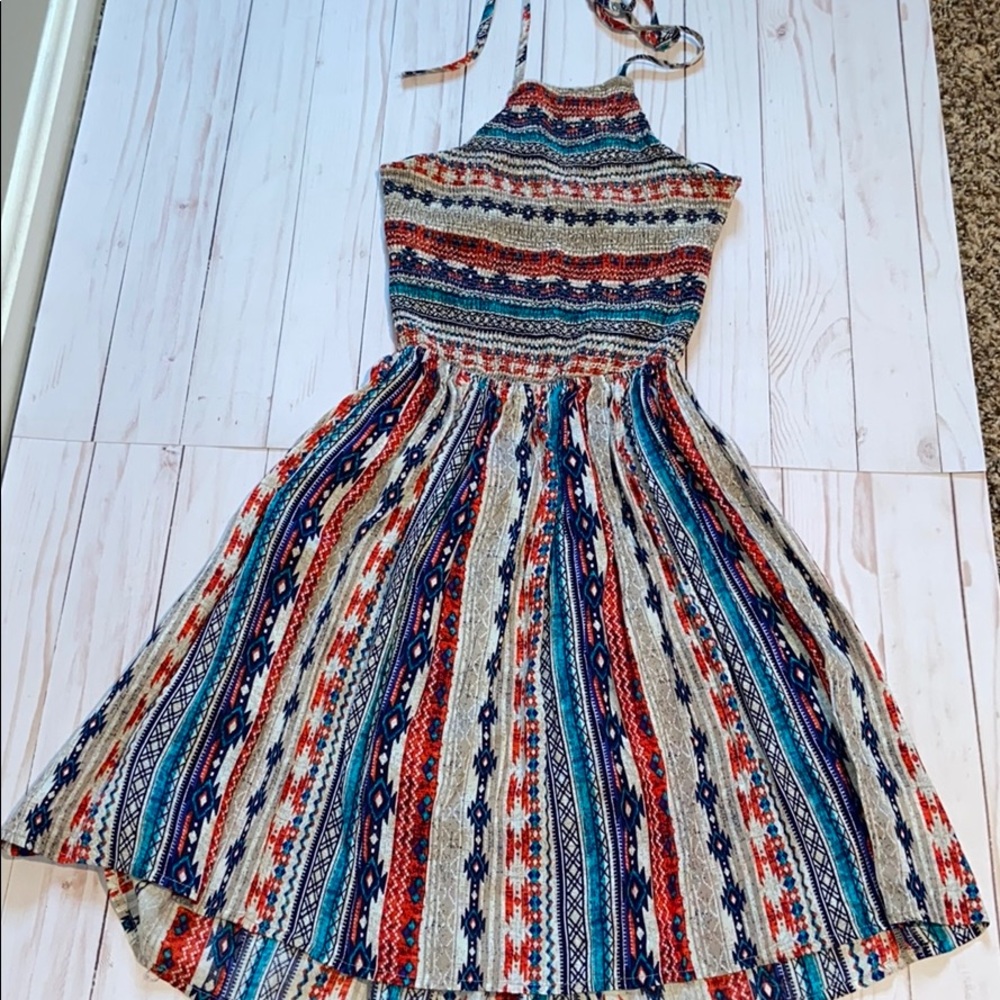 Halter top dress with back details